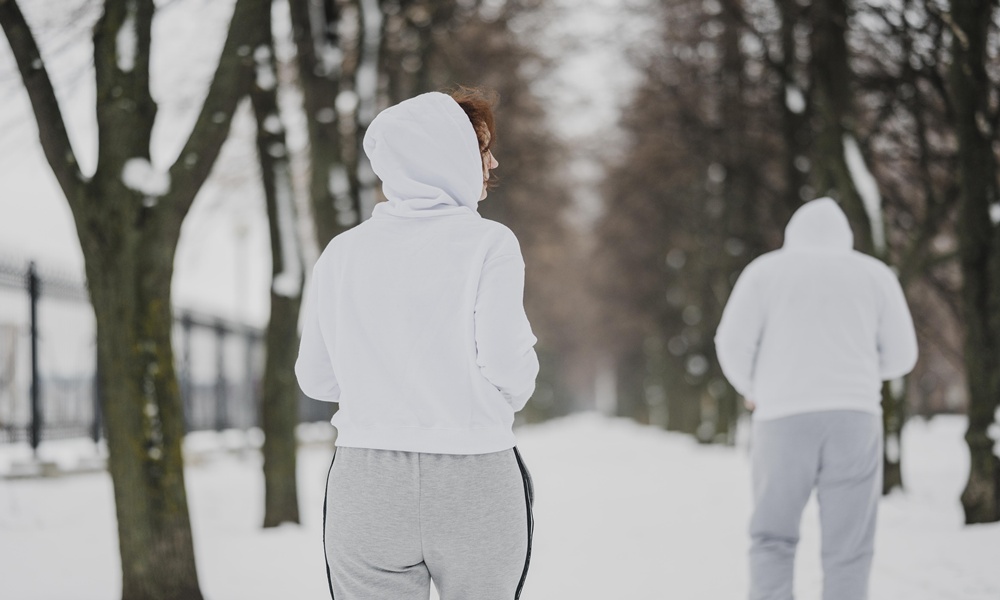 겨울공원조깅 이미지